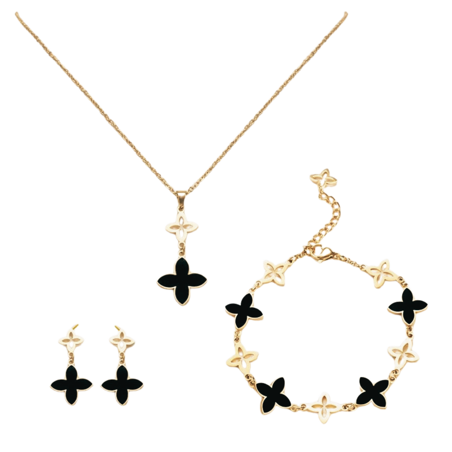 Estelle Nova Halskette, Armkette & Ohrring Set