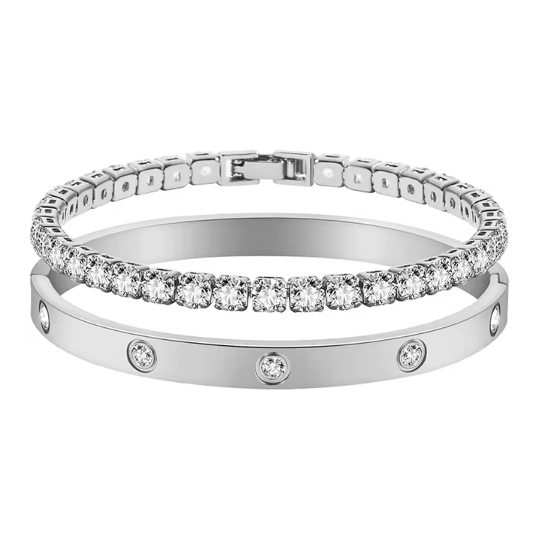 Romance Armreif & Armkette Set